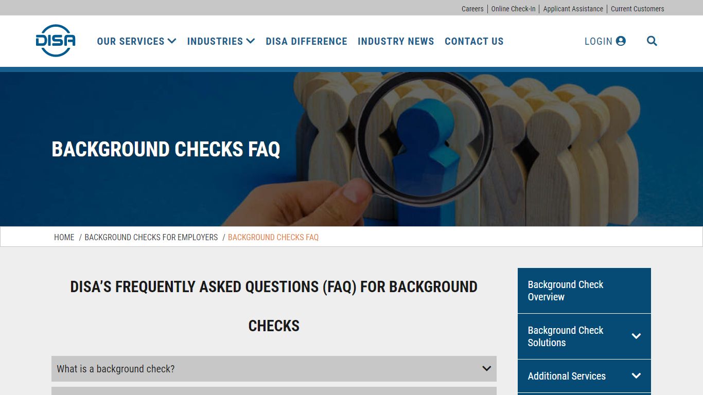 Background Checks FAQ | DISA